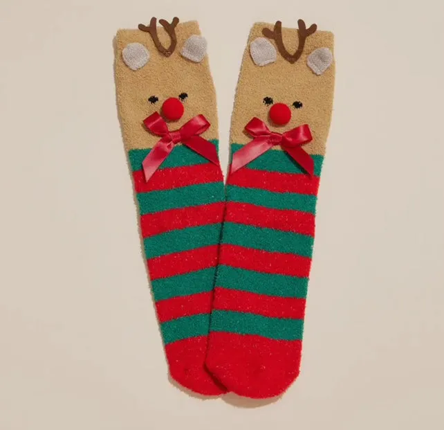 Accessories/Gifts - Santa Reindeer Christmas Gift Socks, 4 pairs