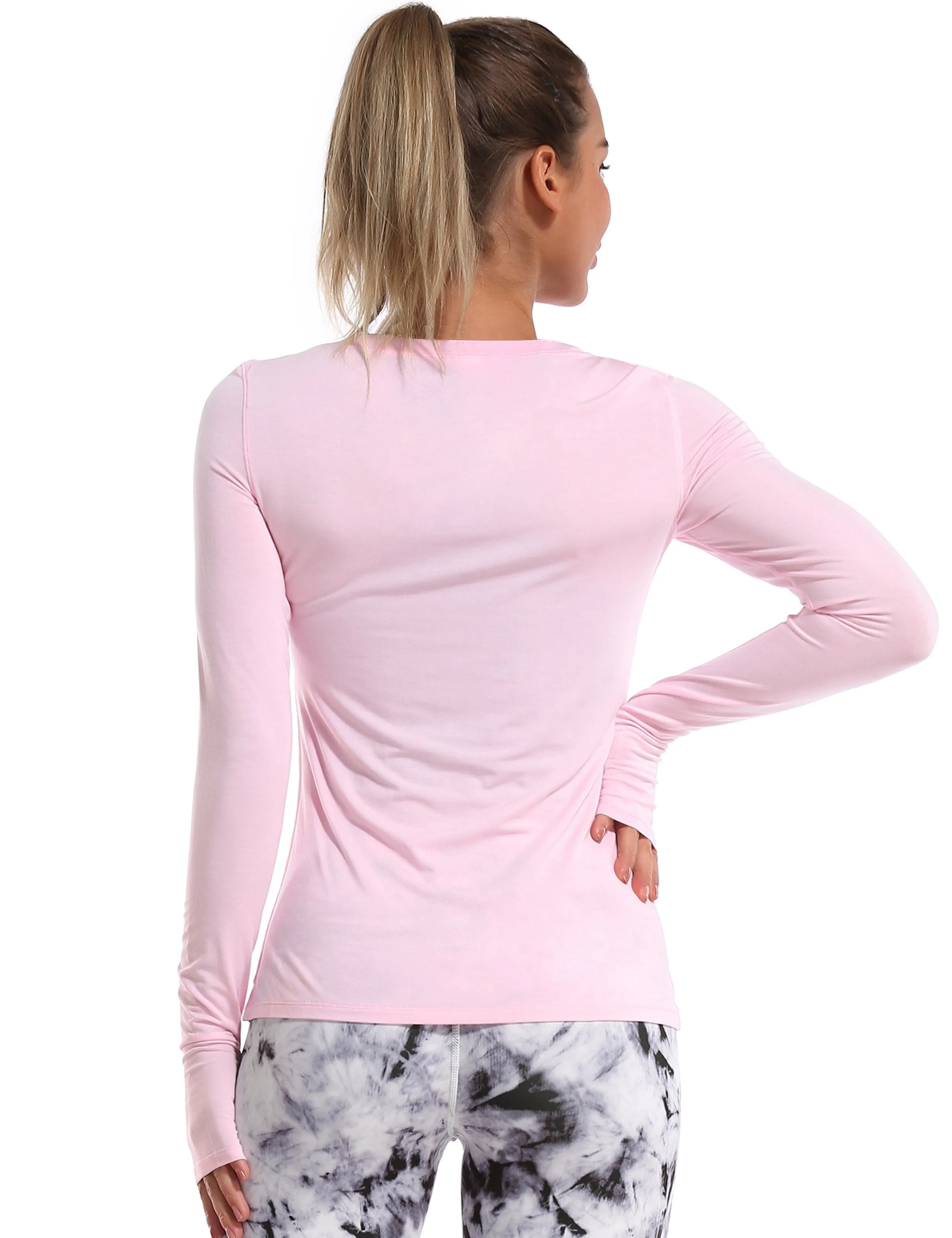 Athlete Long Sleeve Tops lightpink ins_Running