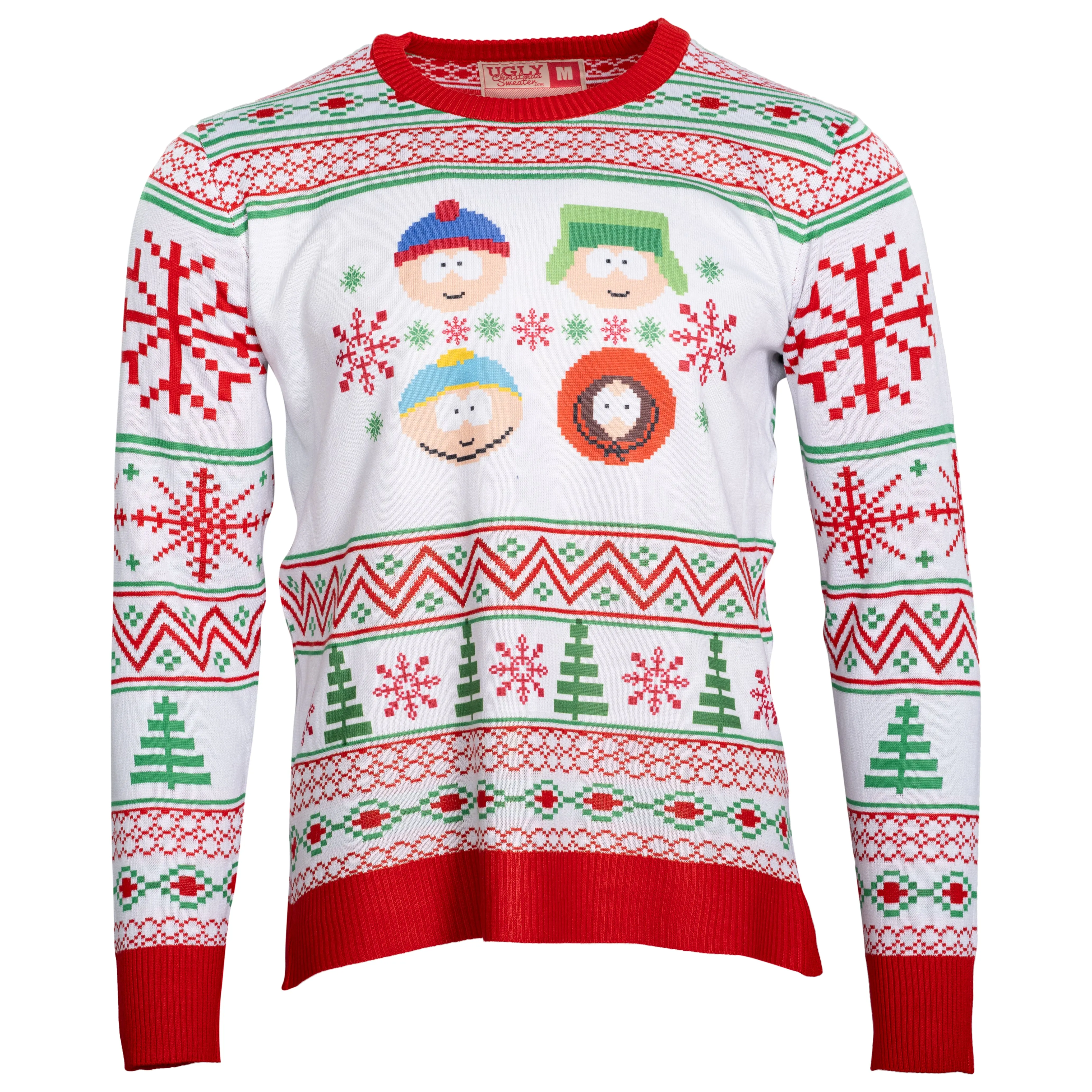 Best Friends Fair Isle Faces South Park Ugly Christmas Sweater