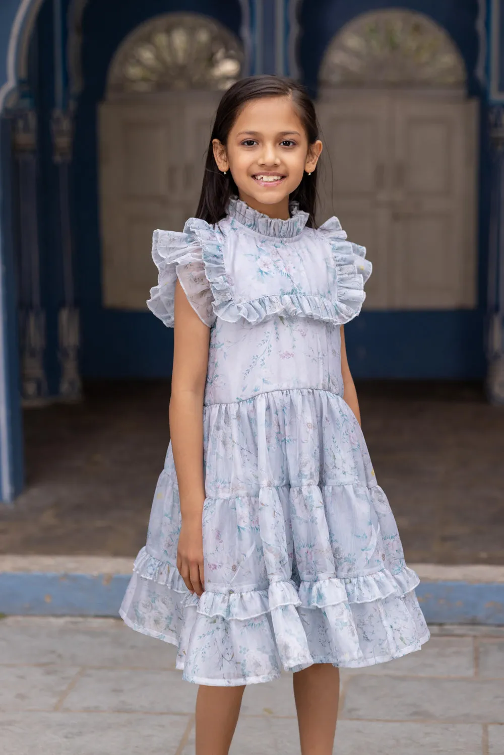 BLISS IN BLUE FLORAL DRESS