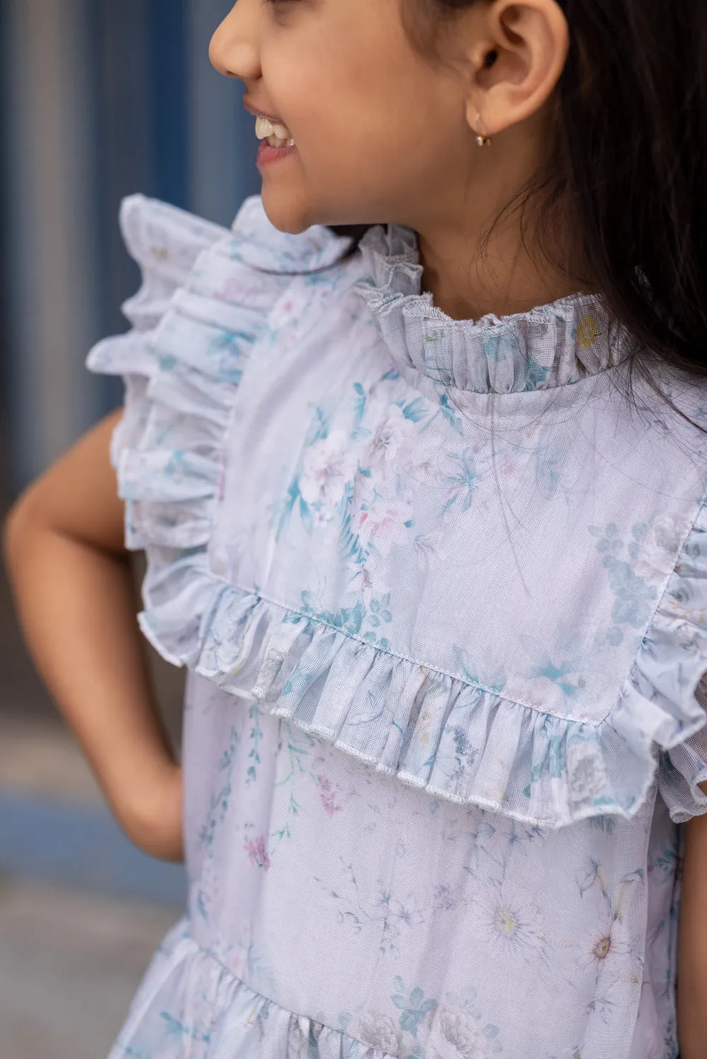 BLISS IN BLUE FLORAL DRESS