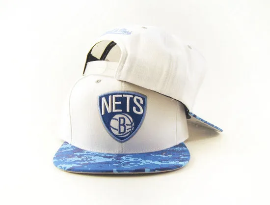 Brooklyn Nets Mitchell & Ness Snapback Hats (AIR JORDAN XI 'COLUMBIA')