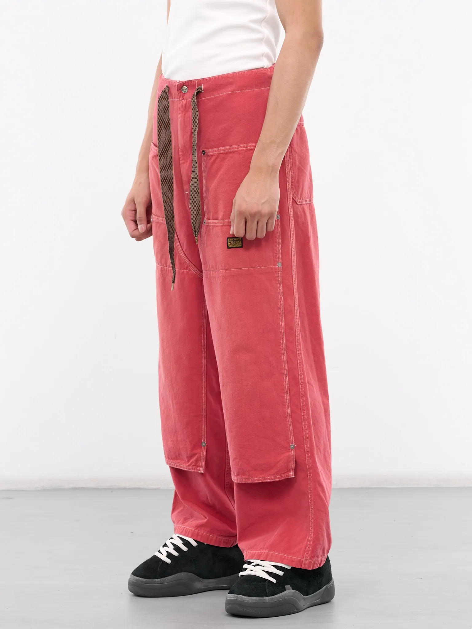 California W-Knee Baggy Pants (K2403LP084-RED)