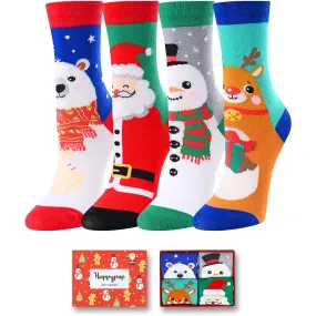 Christmas Gifts For 2-3 Years Boys Girls - Secret Santa Socks Christmas Stocking 4 Pack