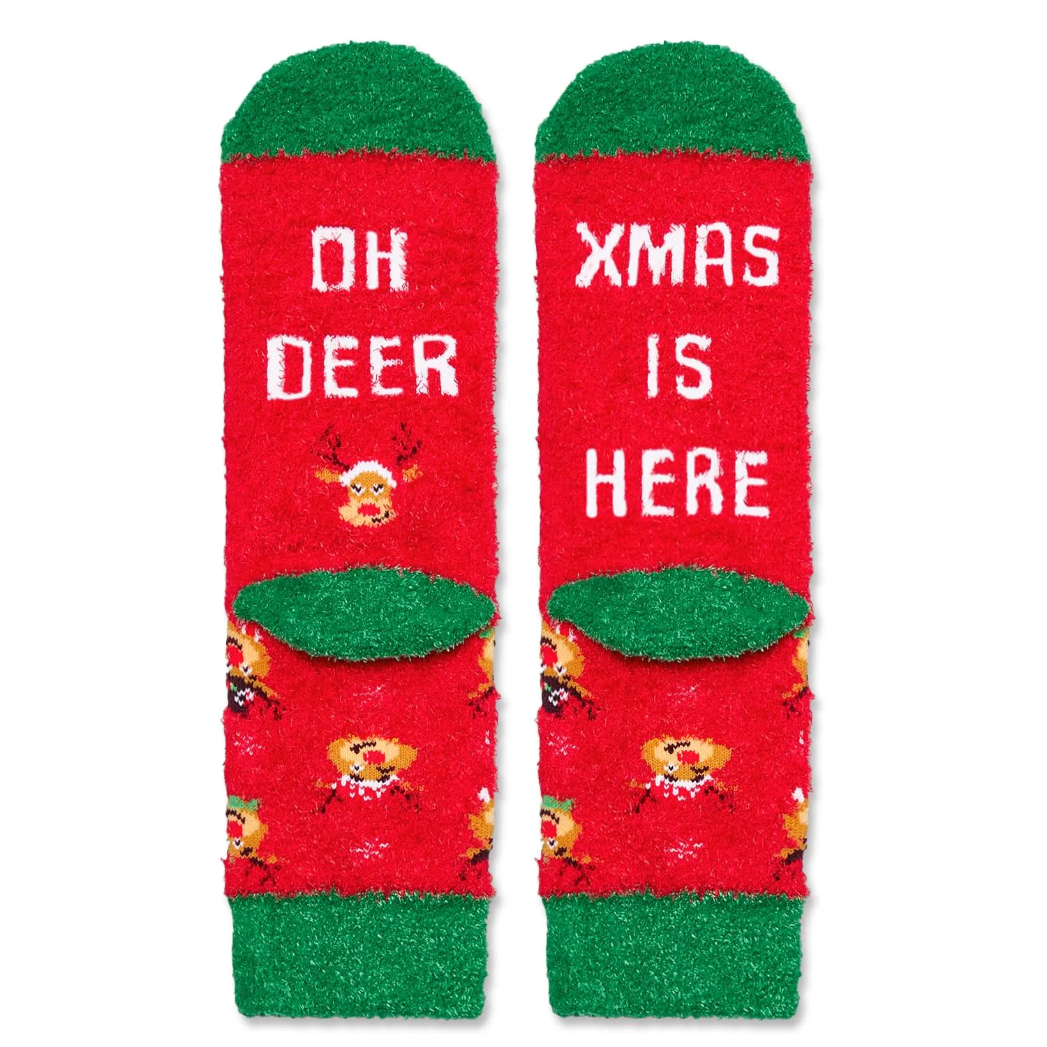 Christmas Gifts Stocking Socks for Boys Girls - Reindeer Socks Secret Santa Sock Gifts with Greeting Card 4-6 Years