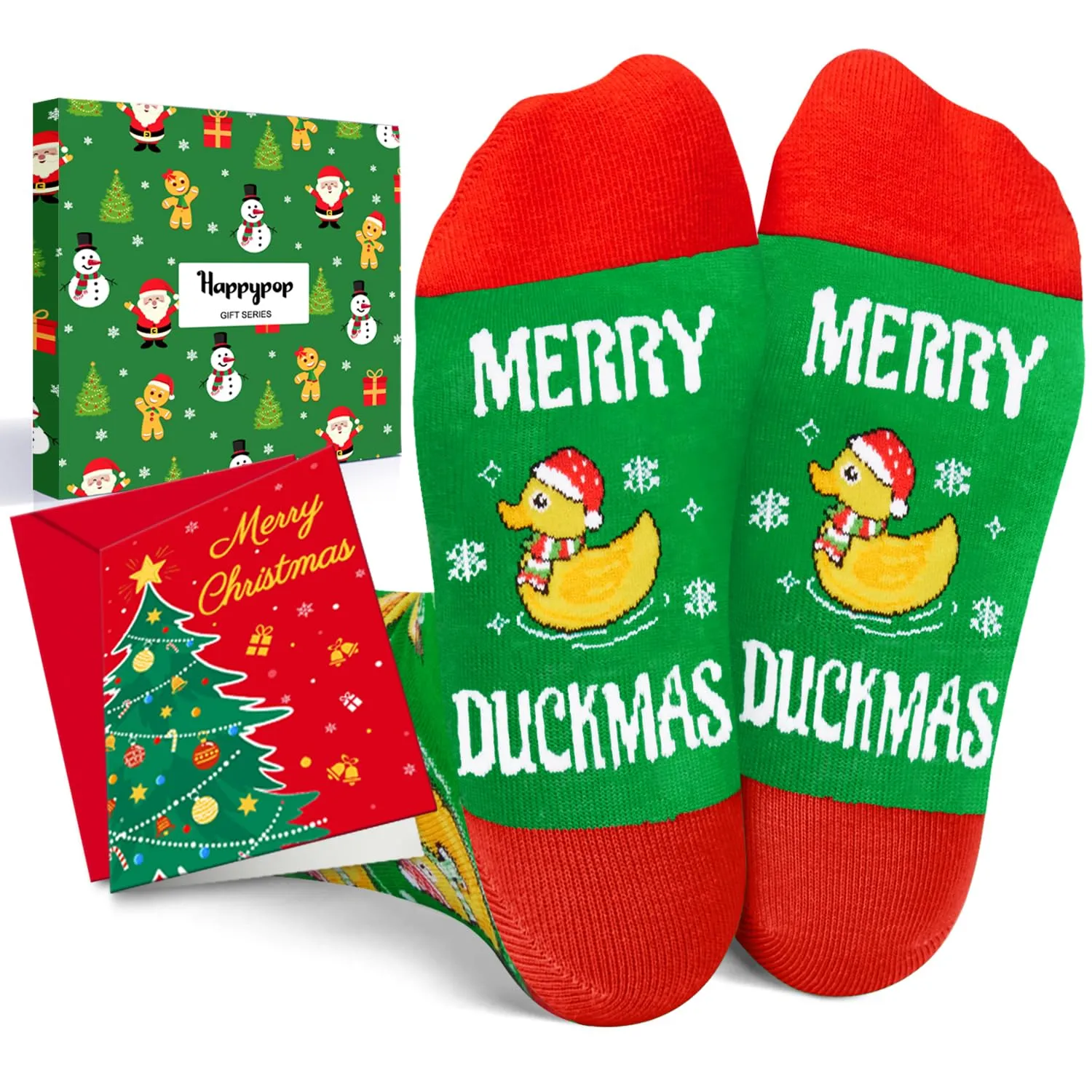 Christmas Gifts Stocking Socks For Kids - Xmas Stocking Stuffers For Duck Lovers Christmas Rubber Duck Gifts 2-3 Years