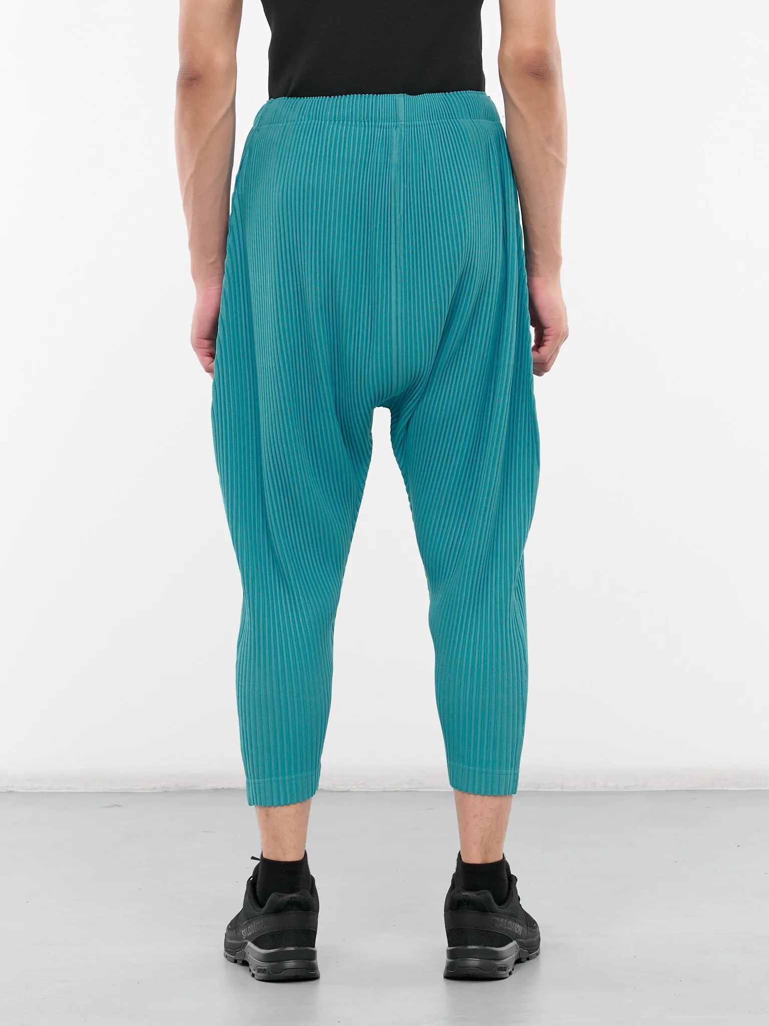 Colorful Pleats Pants (HP46JF141-74-TURQUOISE-BLUE)