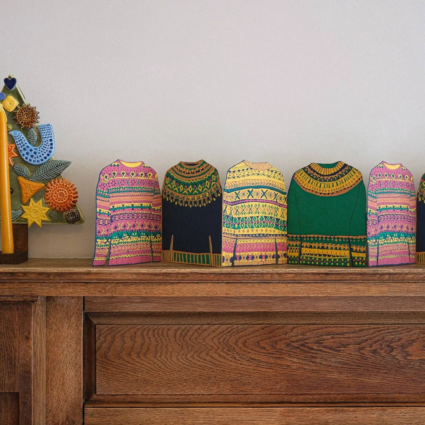 Concertina Garland - Fairisle Sweaters