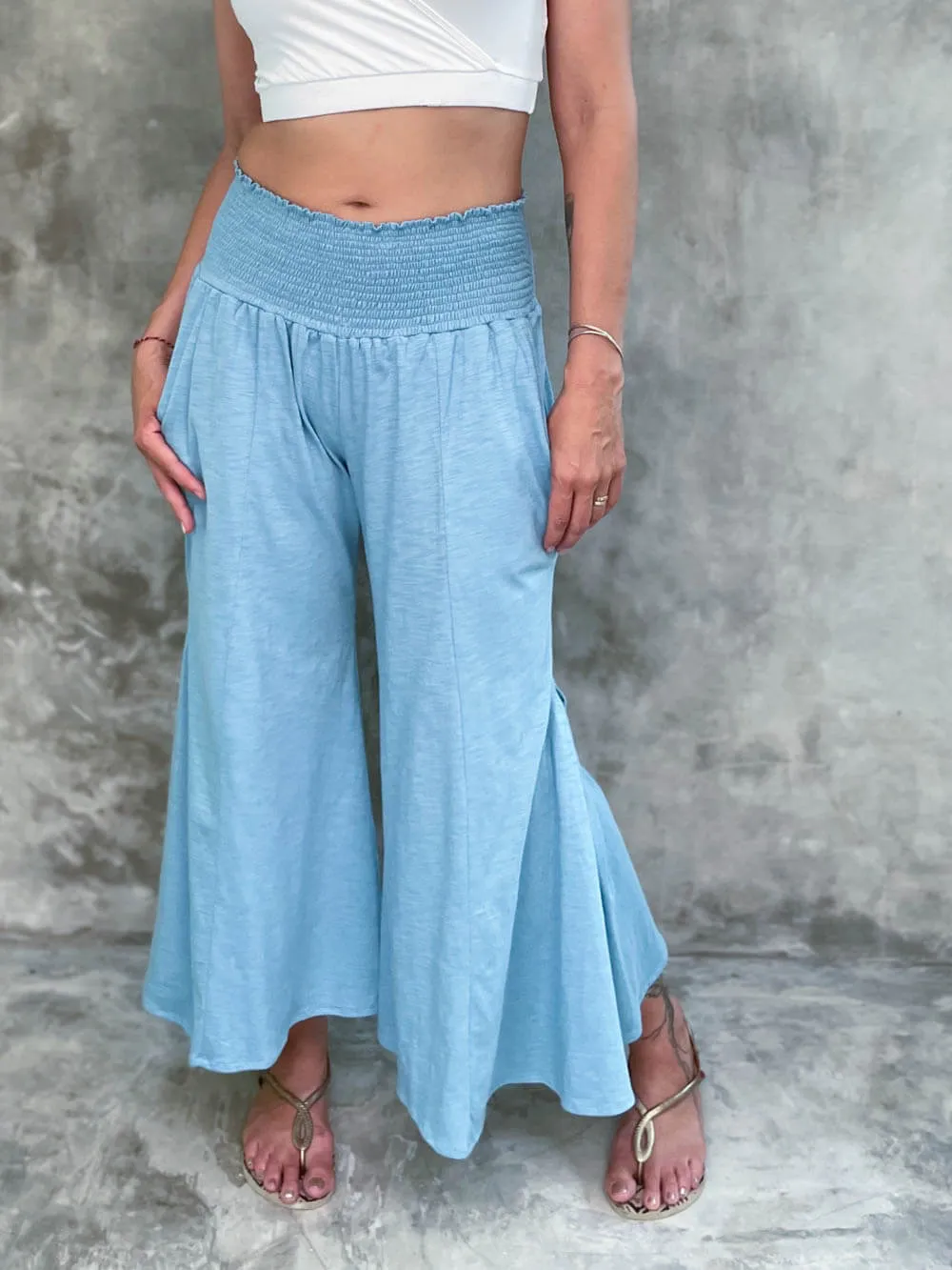 Cropped Pocket Flare Pant