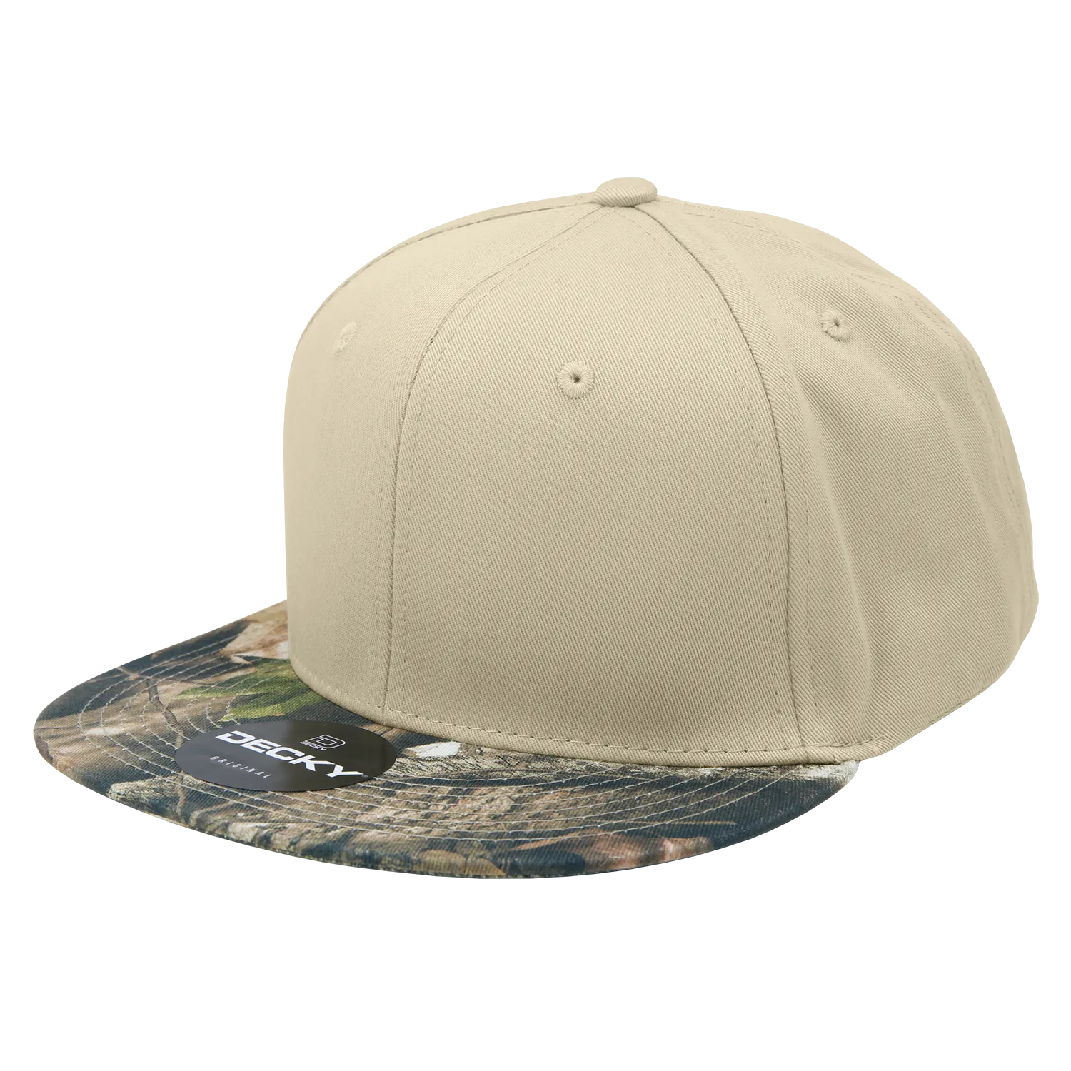 Decky 1047 Digital Camo Snapback Hat, 6 Panel Camouflage Flat Bill Cap