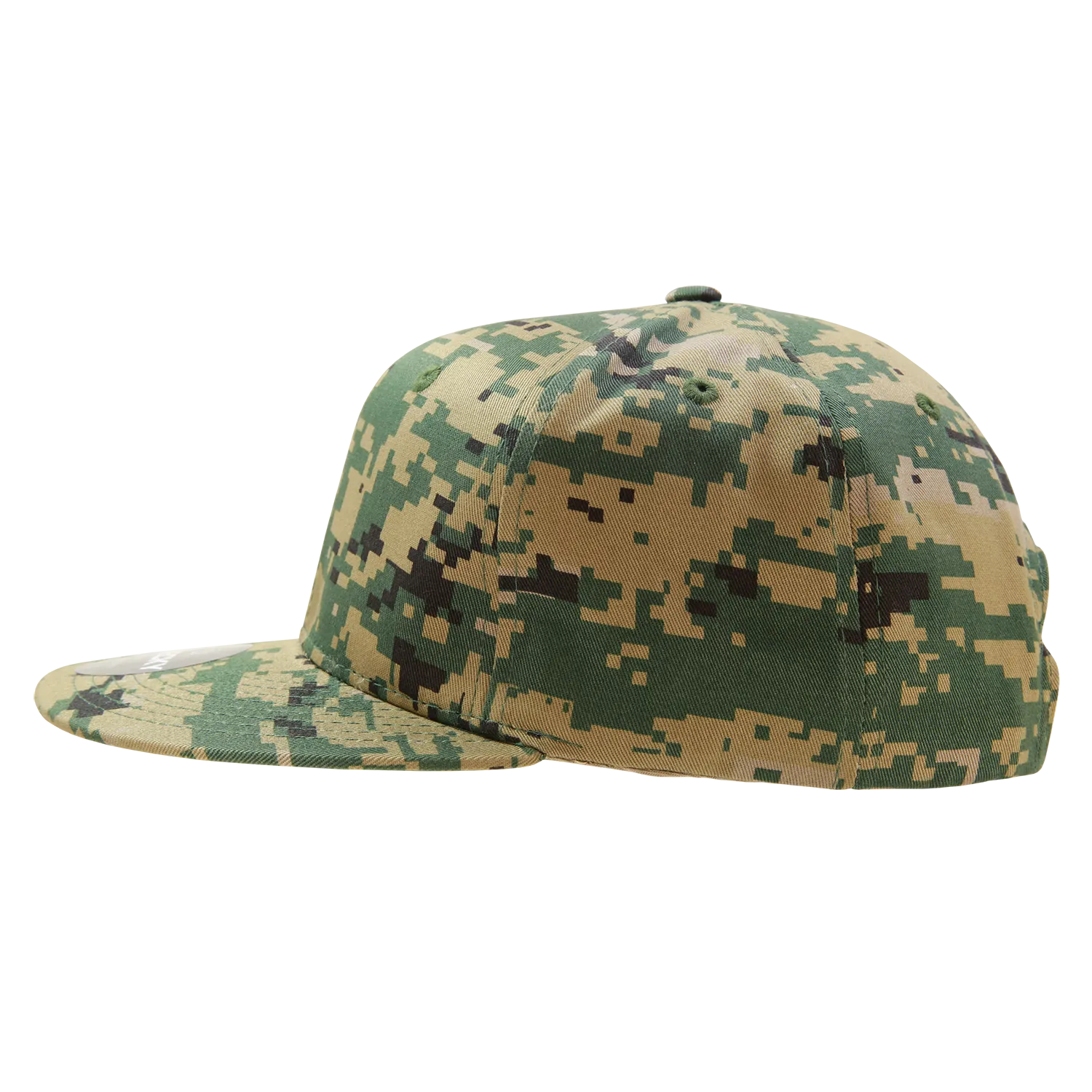 Decky 1047 Digital Camo Snapback Hat, 6 Panel Camouflage Flat Bill Cap