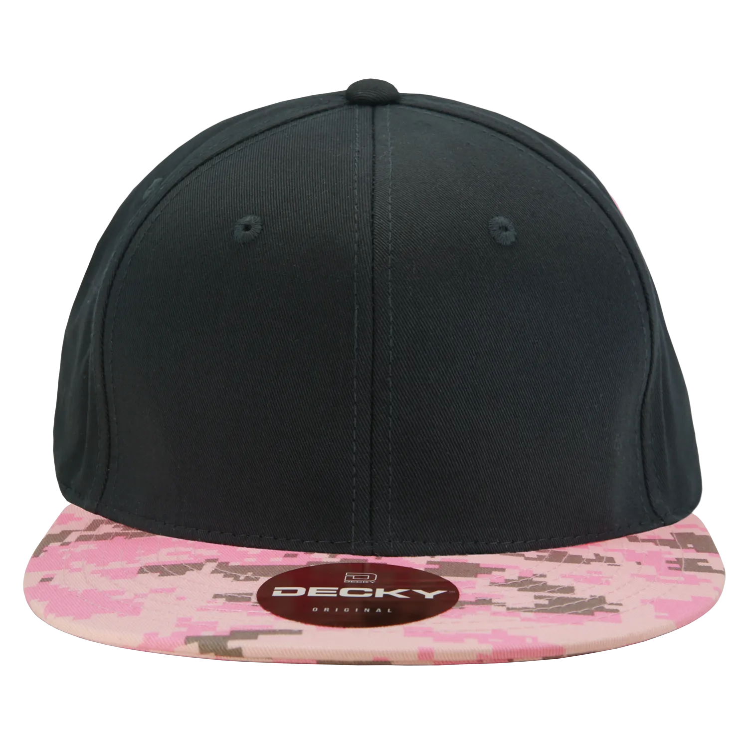 Decky 1047 Digital Camo Snapback Hat, 6 Panel Camouflage Flat Bill Cap