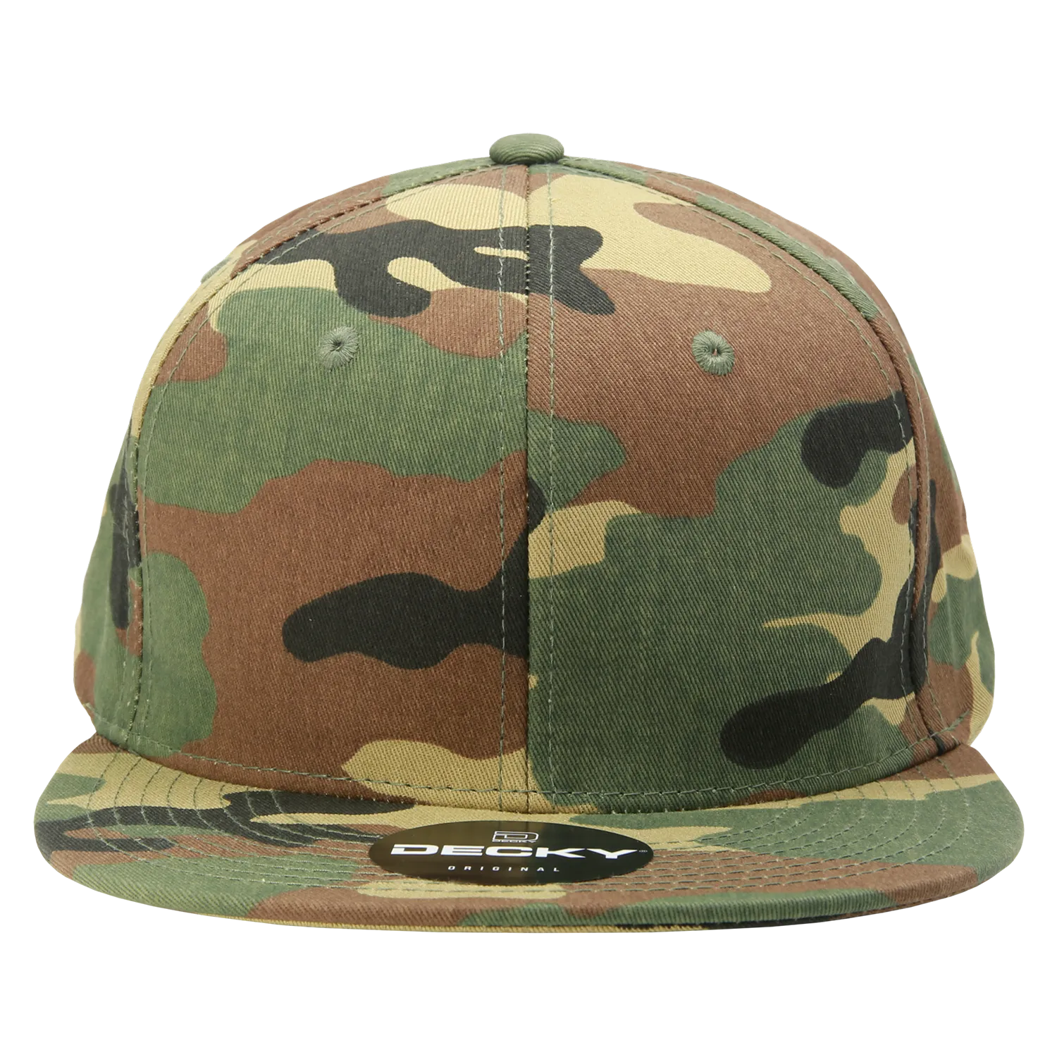 Decky 1047 Digital Camo Snapback Hat, 6 Panel Camouflage Flat Bill Cap