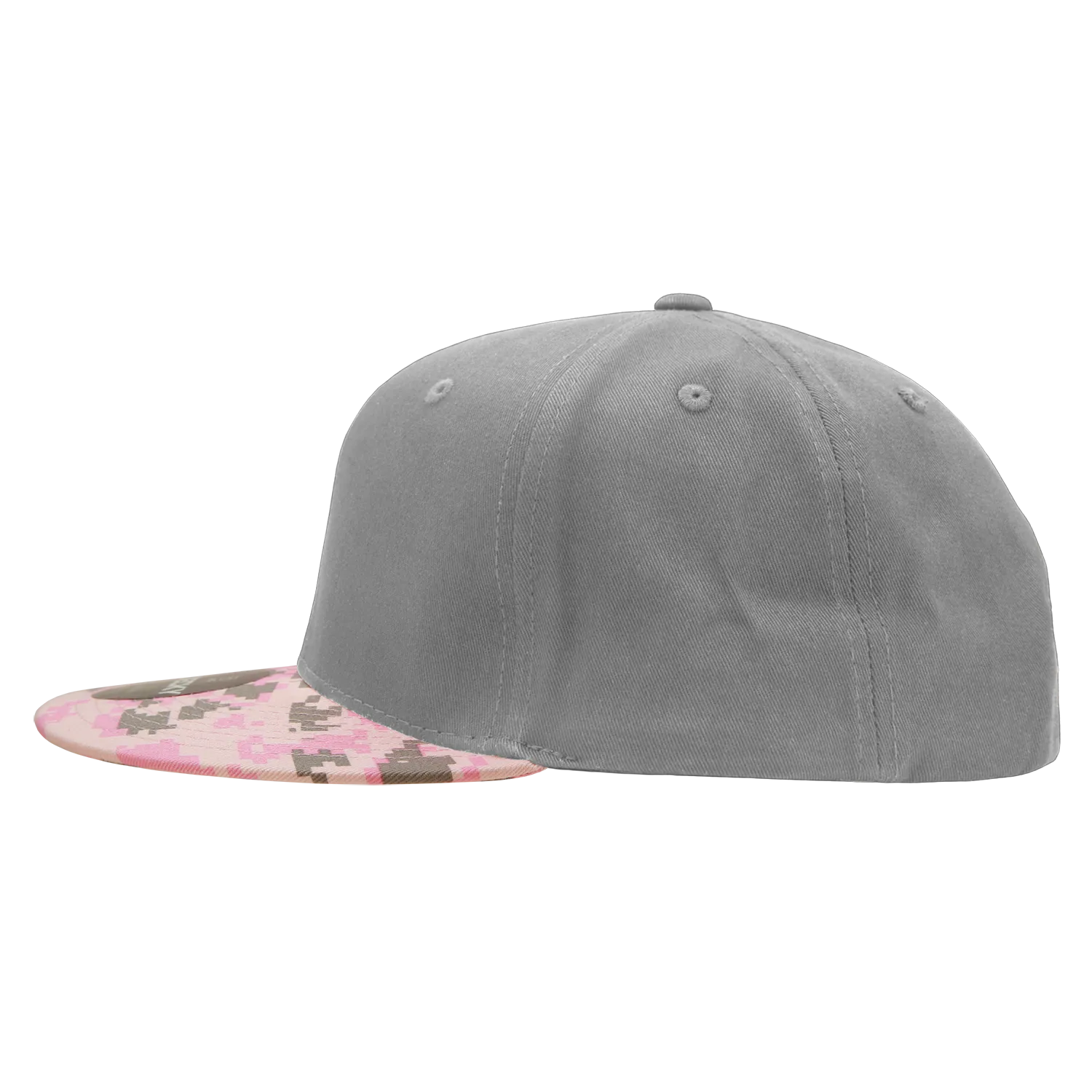 Decky 1047 Digital Camo Snapback Hat, 6 Panel Camouflage Flat Bill Cap