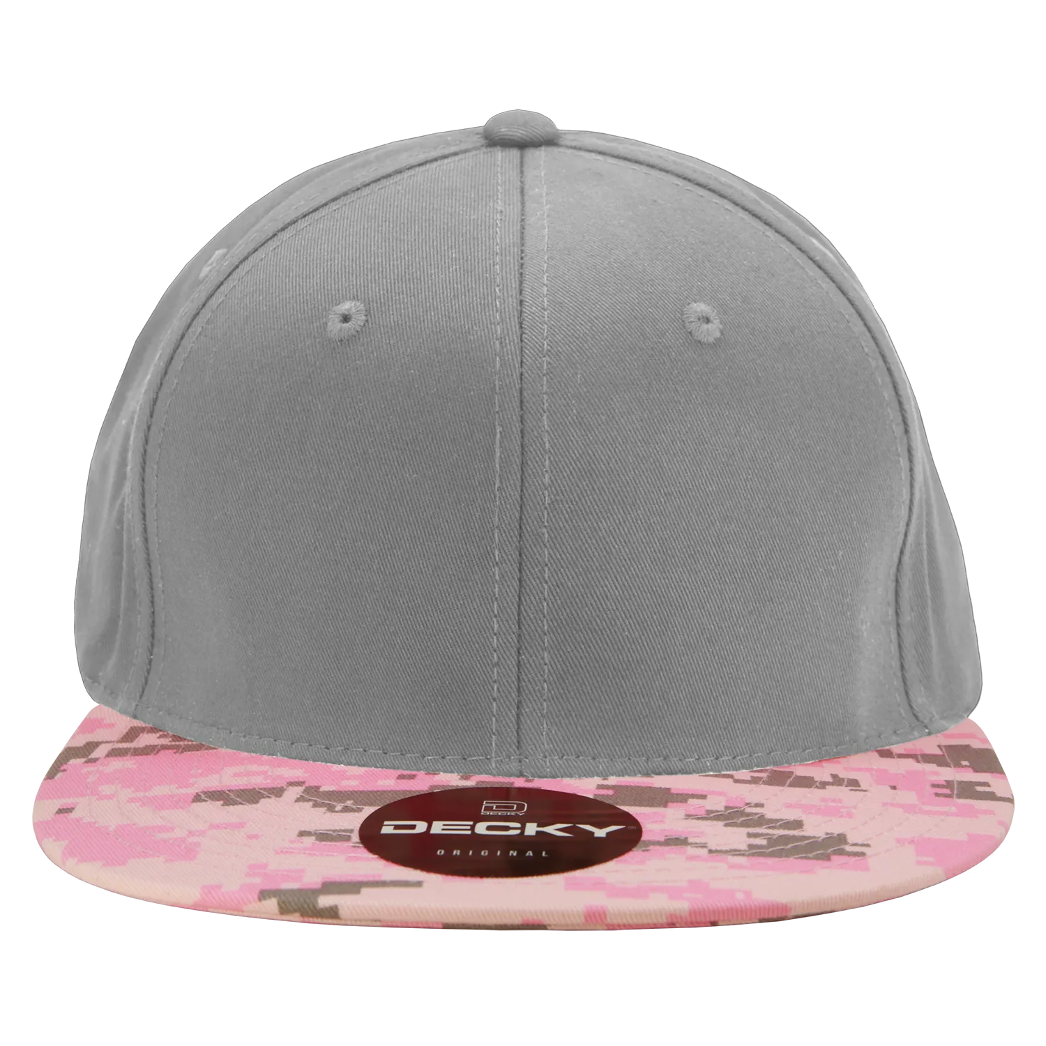 Decky 1047 Digital Camo Snapback Hat, 6 Panel Camouflage Flat Bill Cap