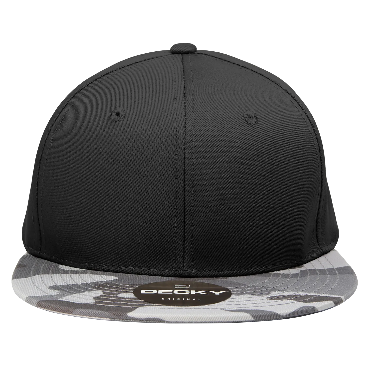 Decky 1047 Digital Camo Snapback Hat, 6 Panel Camouflage Flat Bill Cap