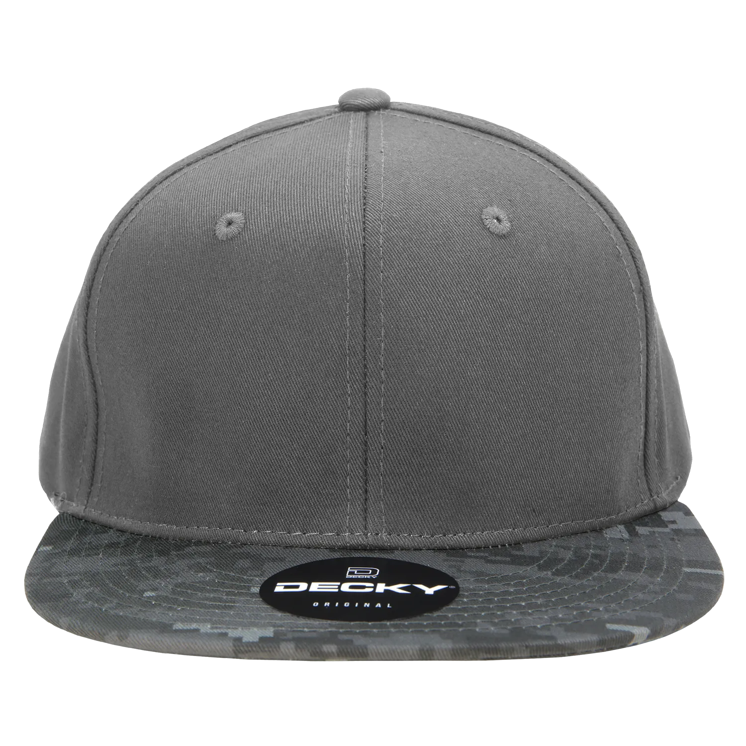 Decky 1047 Digital Camo Snapback Hat, 6 Panel Camouflage Flat Bill Cap