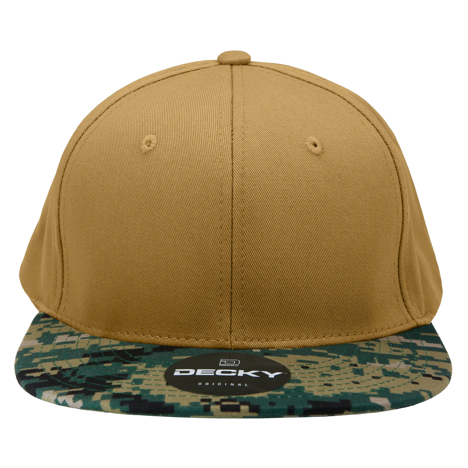 Decky 1047 Digital Camo Snapback Hat, 6 Panel Camouflage Flat Bill Cap