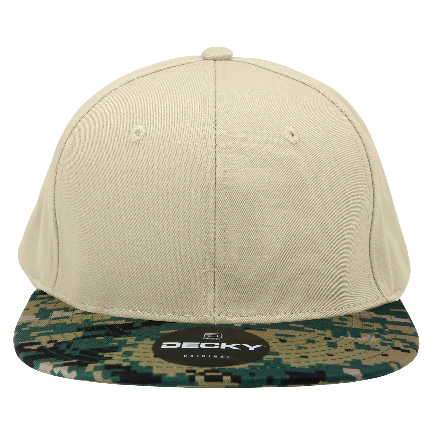 Decky 1047 Digital Camo Snapback Hat, 6 Panel Camouflage Flat Bill Cap