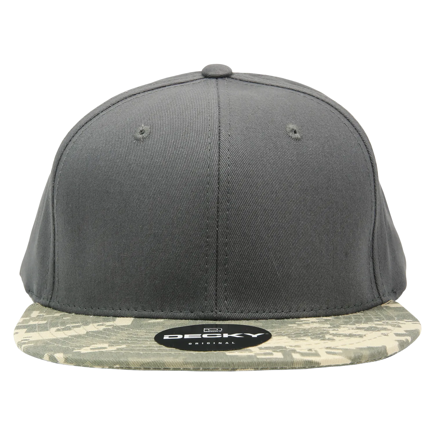 Decky 1047 Digital Camo Snapback Hat, 6 Panel Camouflage Flat Bill Cap