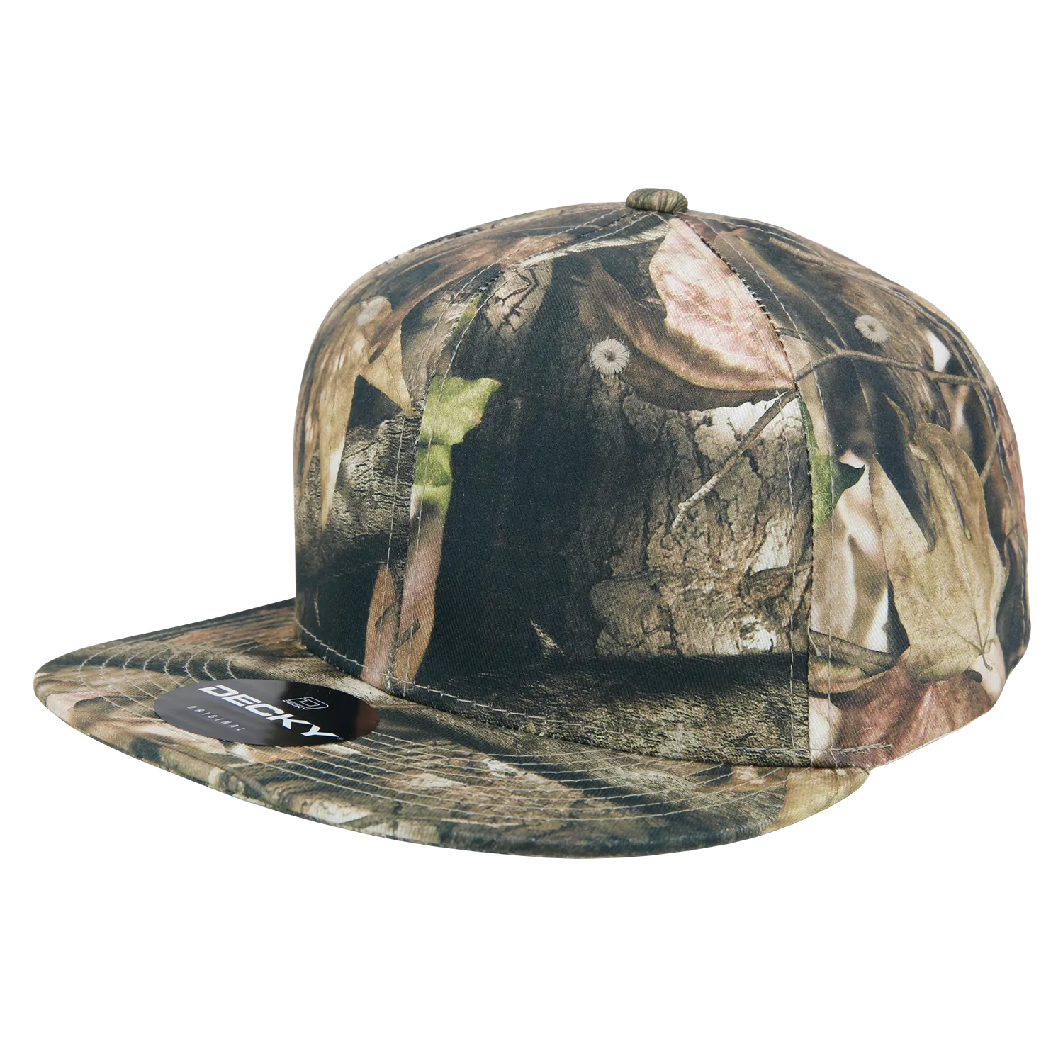 Decky 1047 Digital Camo Snapback Hat, 6 Panel Camouflage Flat Bill Cap