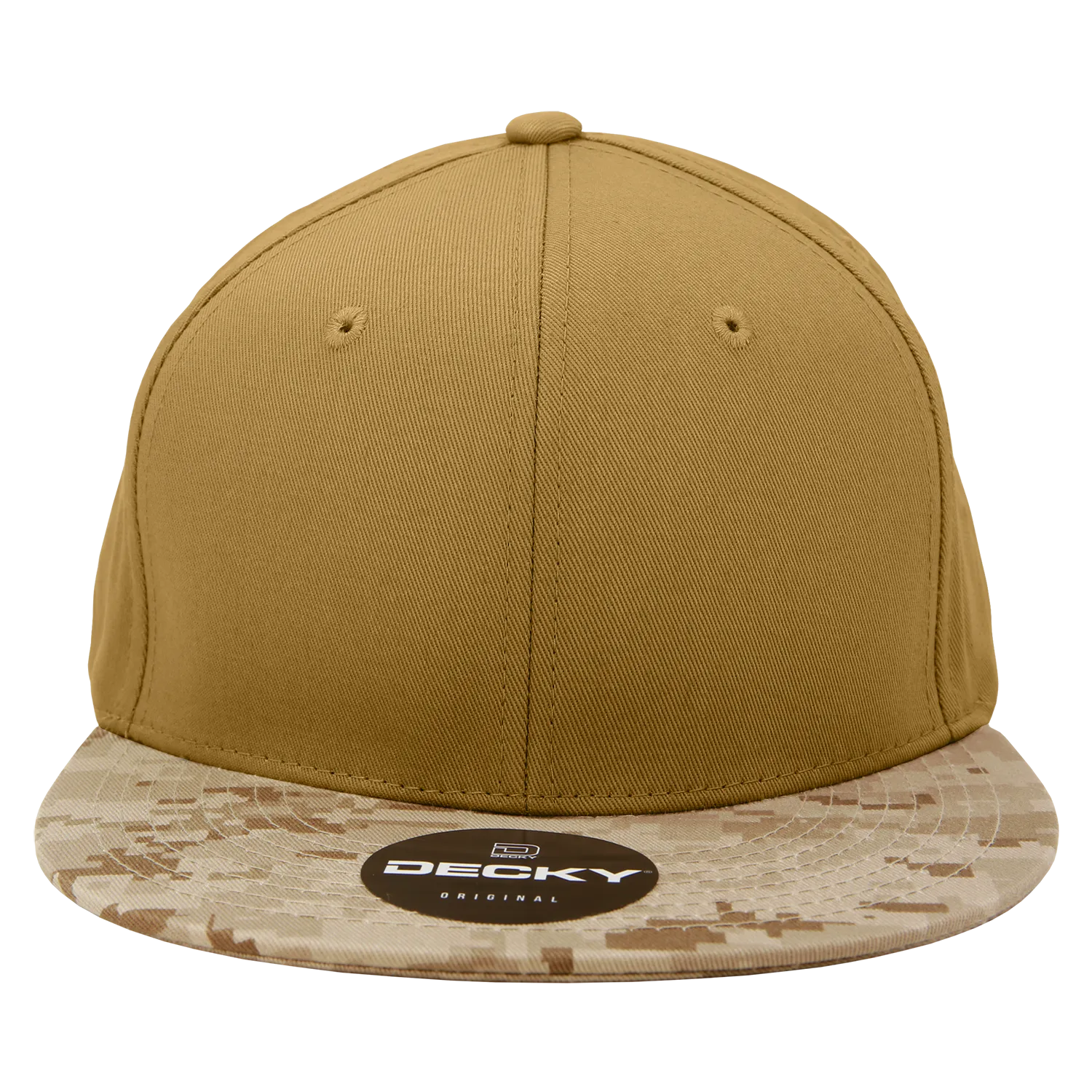 Decky 1047 Digital Camo Snapback Hat, 6 Panel Camouflage Flat Bill Cap