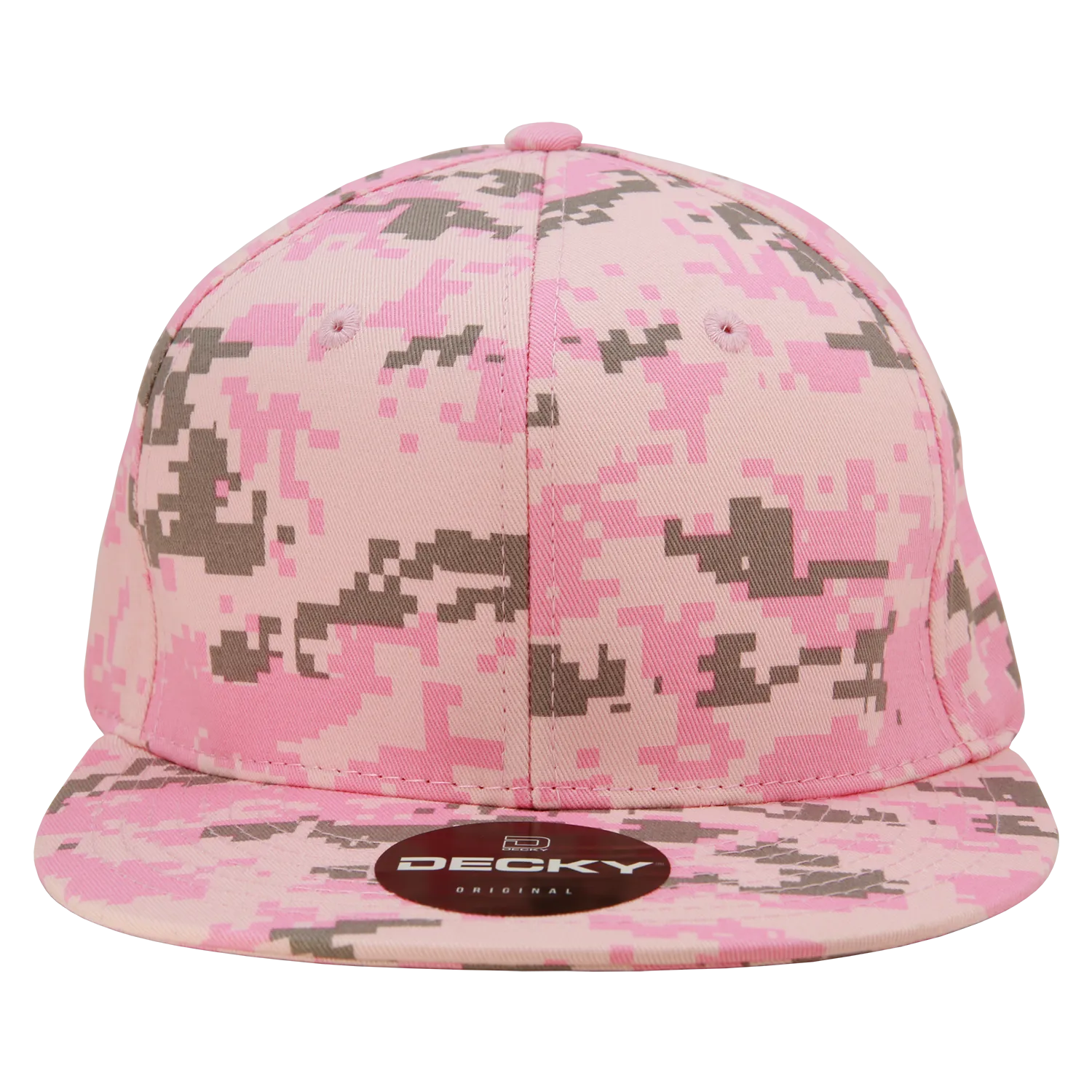 Decky 1047 Digital Camo Snapback Hat, 6 Panel Camouflage Flat Bill Cap