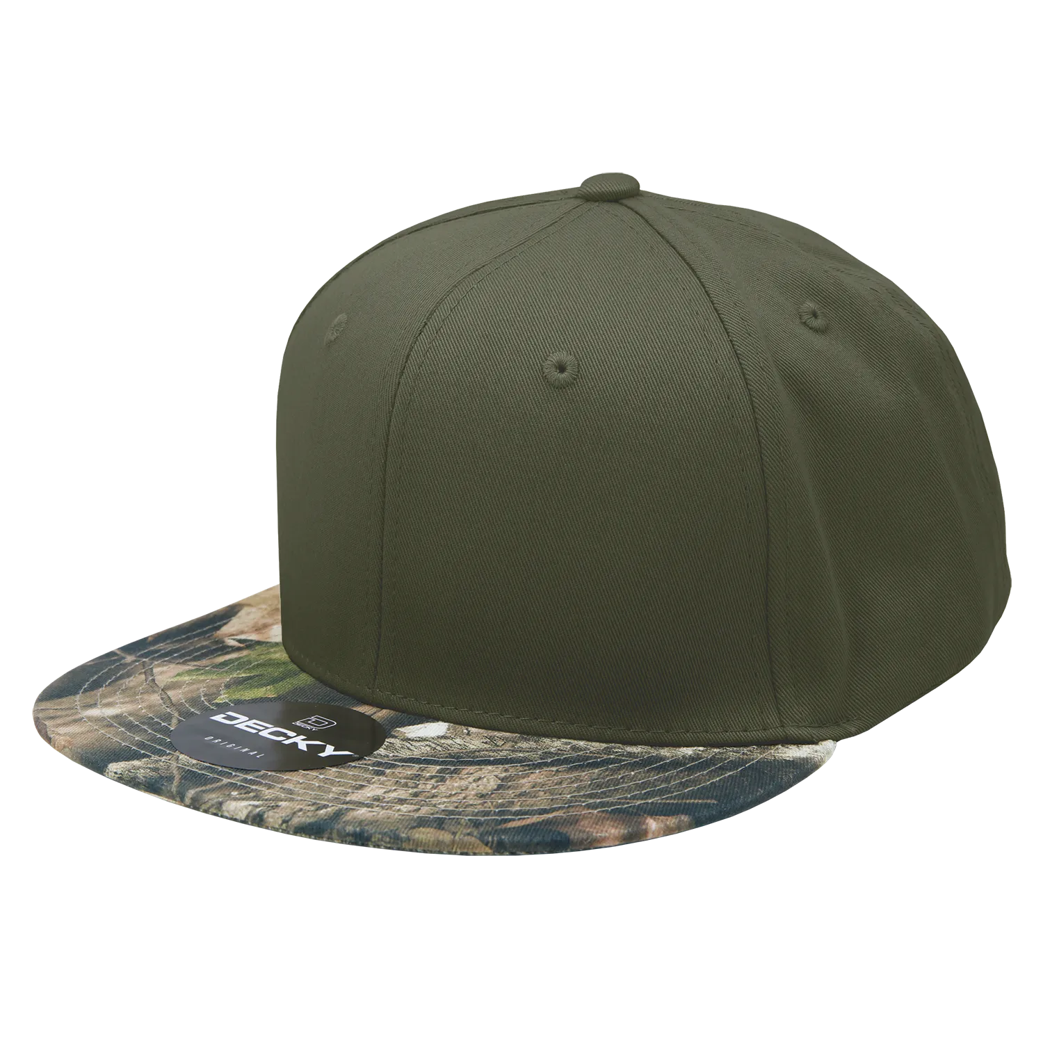 Decky 1047 Digital Camo Snapback Hat, 6 Panel Camouflage Flat Bill Cap