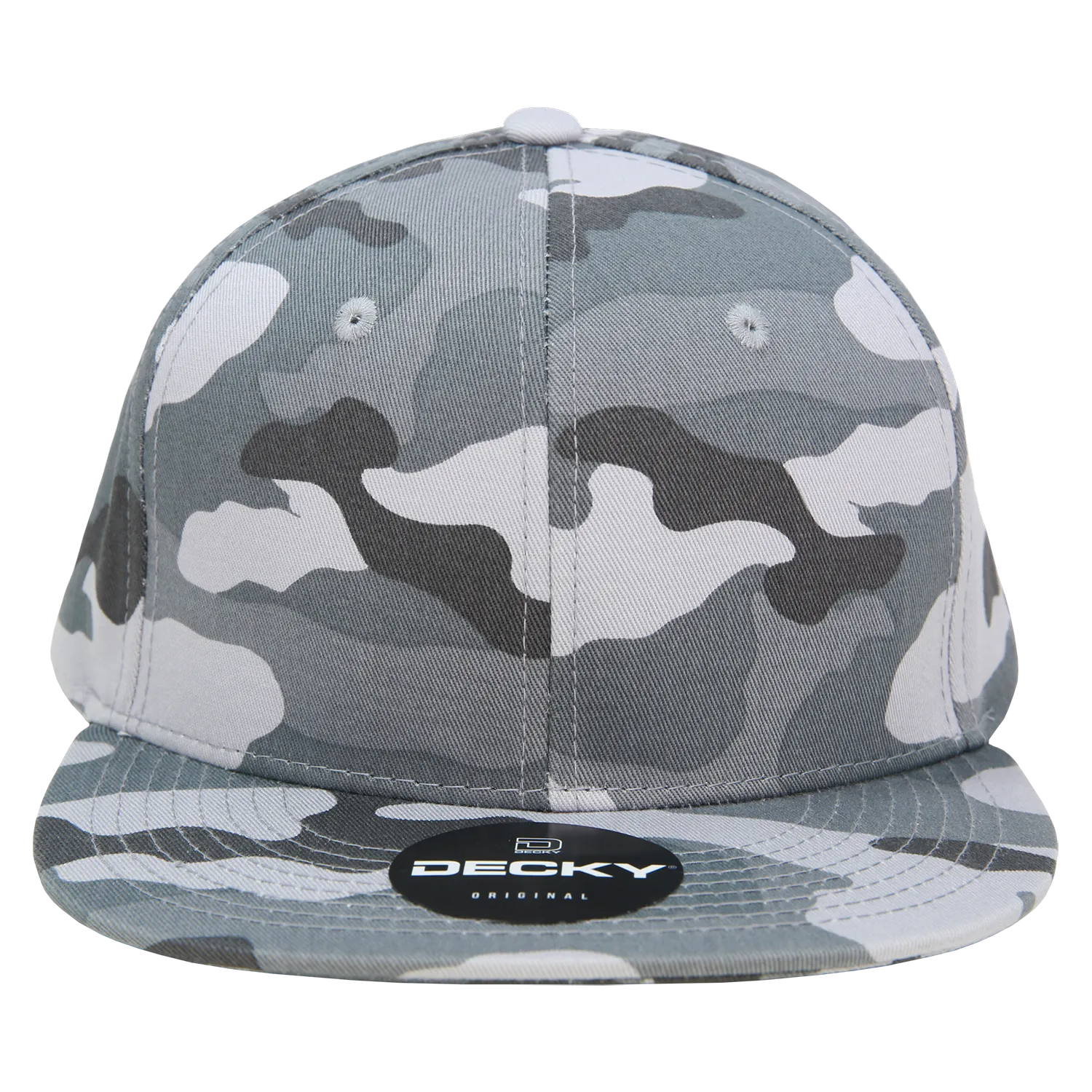 Decky 1047 Digital Camo Snapback Hat, 6 Panel Camouflage Flat Bill Cap