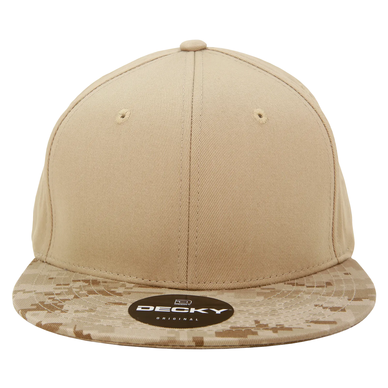 Decky 1047 Digital Camo Snapback Hat, 6 Panel Camouflage Flat Bill Cap