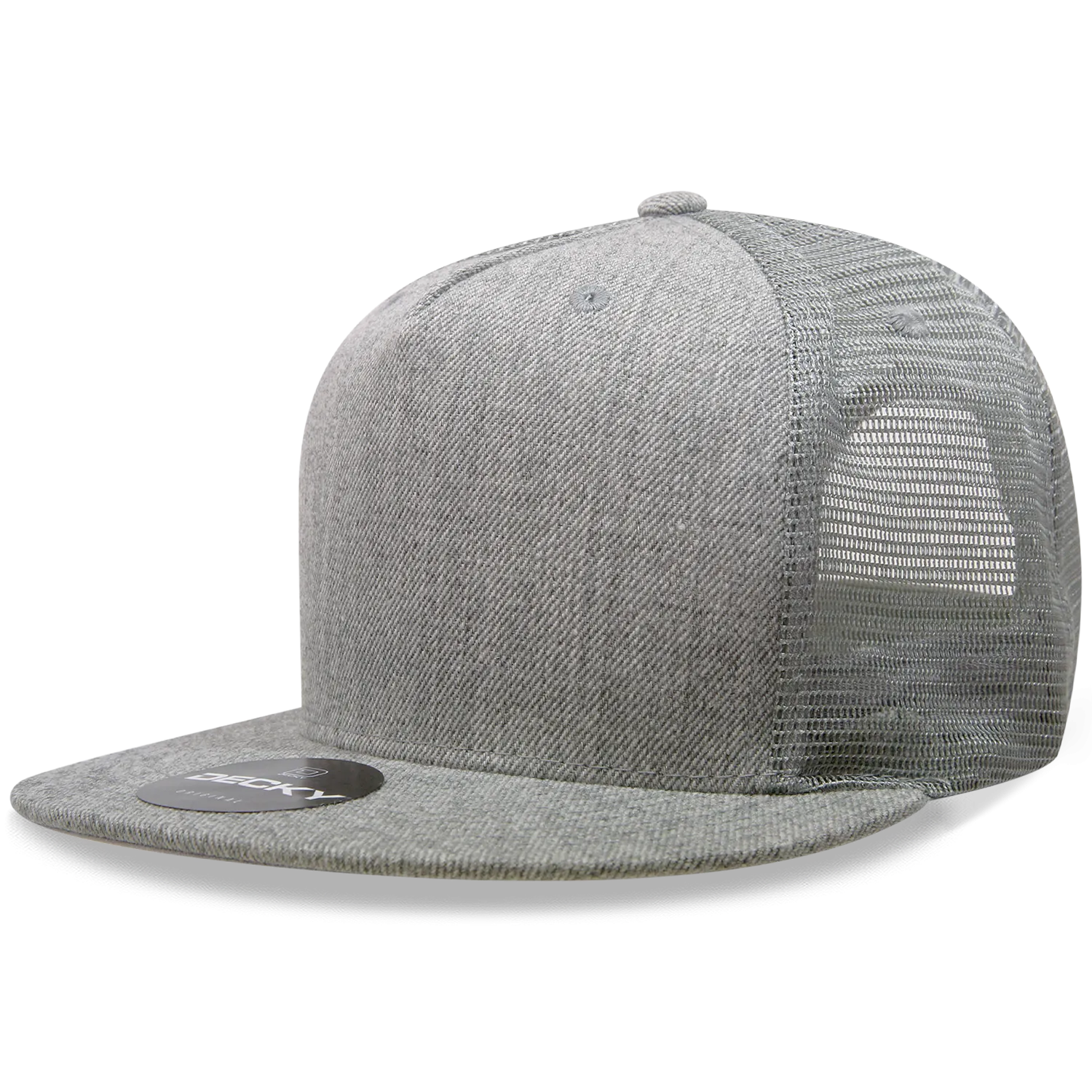 Decky 1063 5 Panel Trucker Cap, Snapback Flat Bill Hat - CASE Pricing