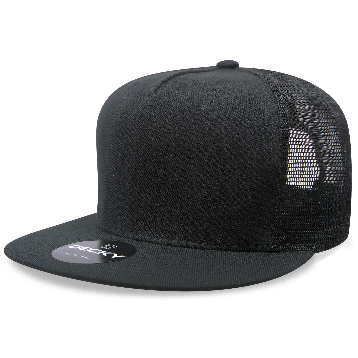 Decky 1063 5 Panel Trucker Cap, Snapback Flat Bill Hat - CASE Pricing