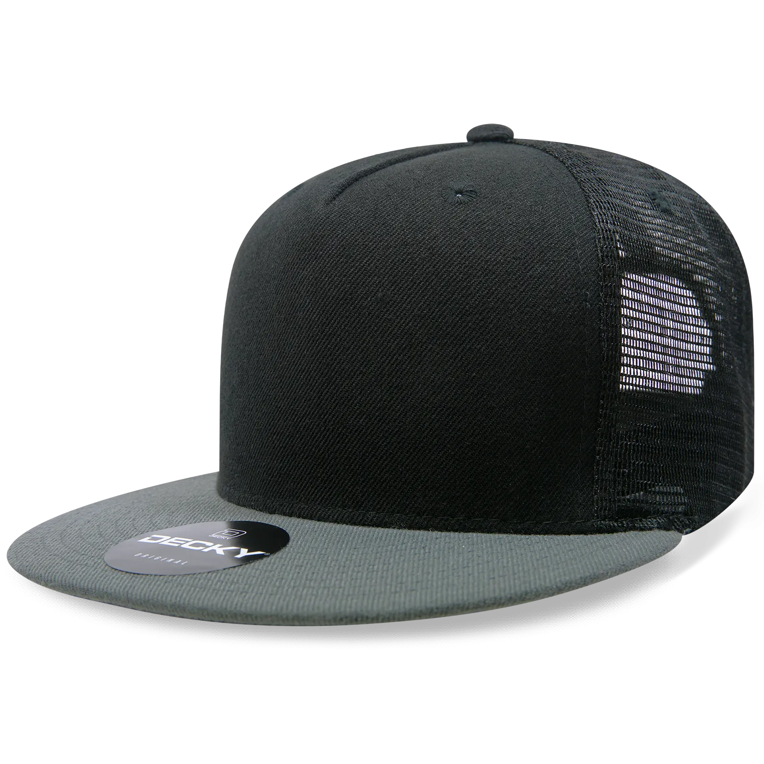 Decky 1063 5 Panel Trucker Cap, Snapback Flat Bill Hat - CASE Pricing