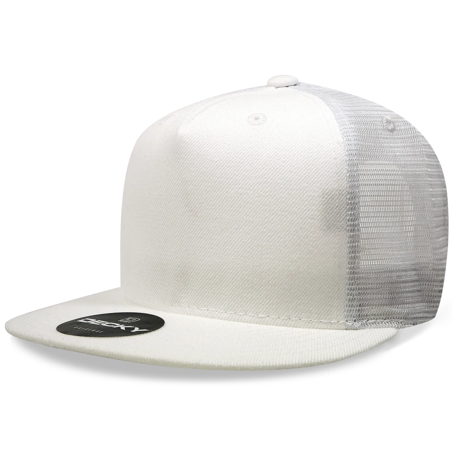 Decky 1063 5 Panel Trucker Cap, Snapback Flat Bill Hat - CASE Pricing