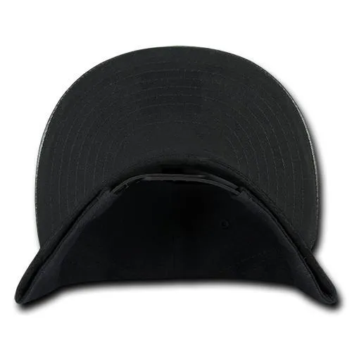 Decky 1071 Vinyl Brim Snapback Hat, 6 Panel Vinyl Snapback Cap - CASE Pricing