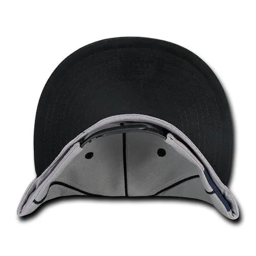 Decky 1078 Piped Crown Snapback Hat, 6 Panel Piped Snapback - CASE Pricing