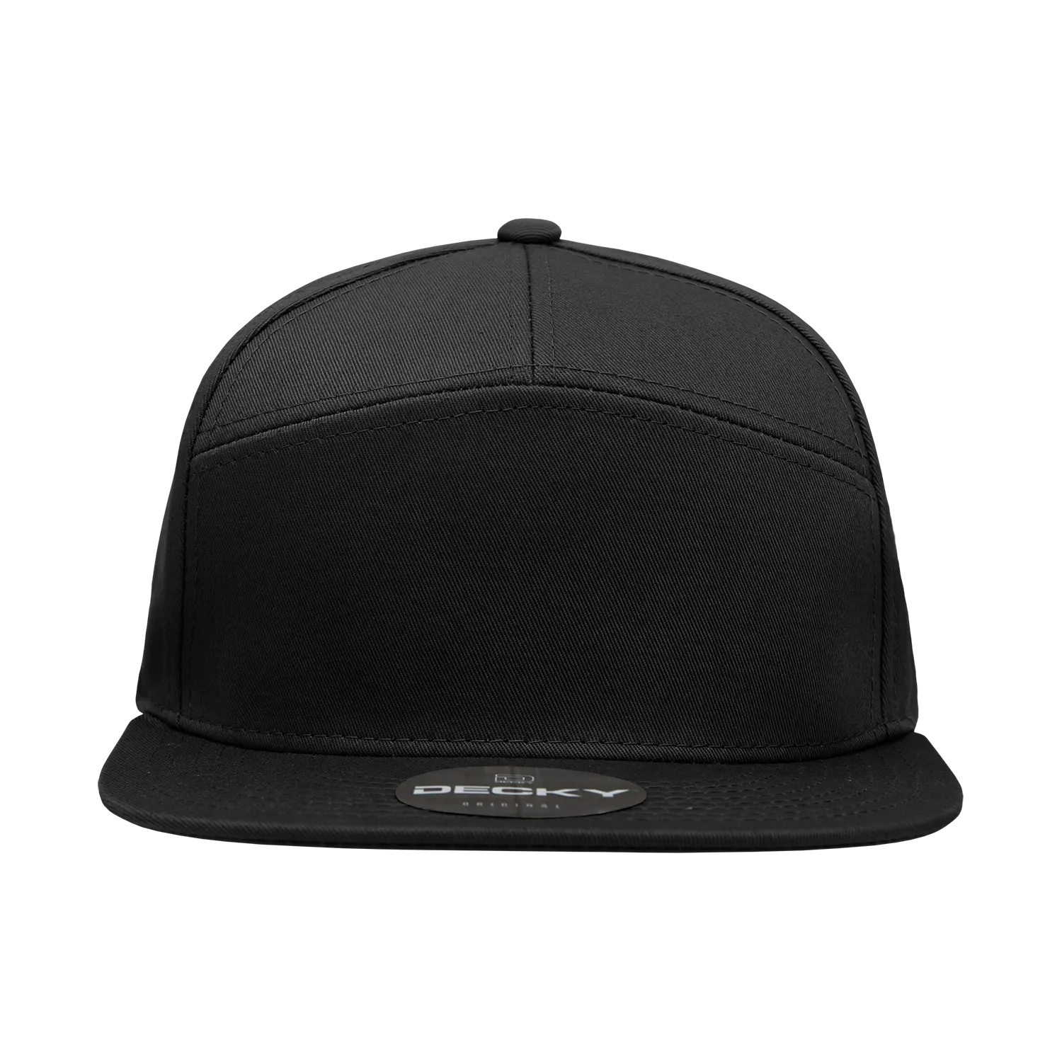 Decky 1098 7 Panel Flat Bill Hat, Snapback, 7 Panel High Profile Structured Cap - CASE Pricing