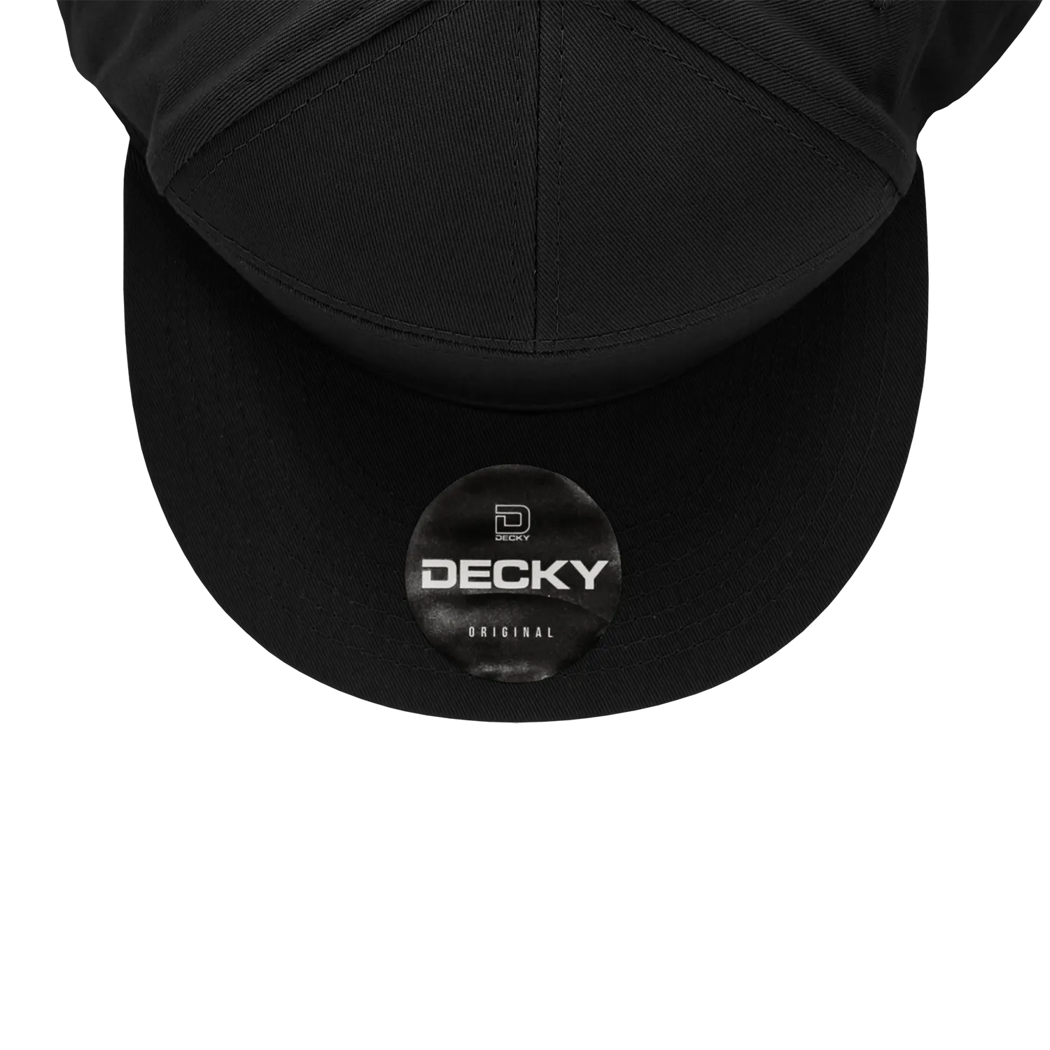 Decky 1098 7 Panel Flat Bill Hat, Snapback, 7 Panel High Profile Structured Cap - CASE Pricing