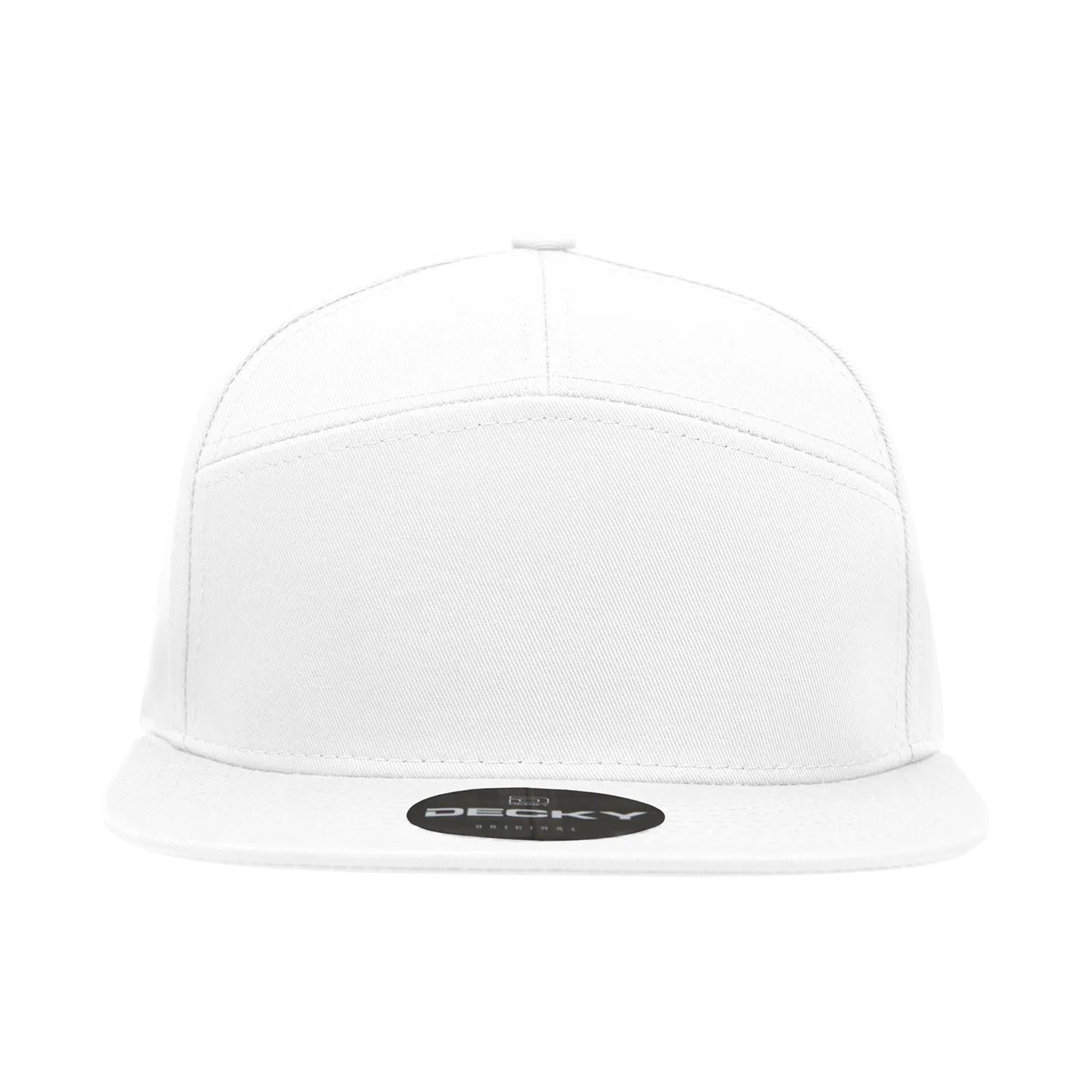 Decky 1098 7 Panel Flat Bill Hat, Snapback, 7 Panel High Profile Structured Cap - CASE Pricing