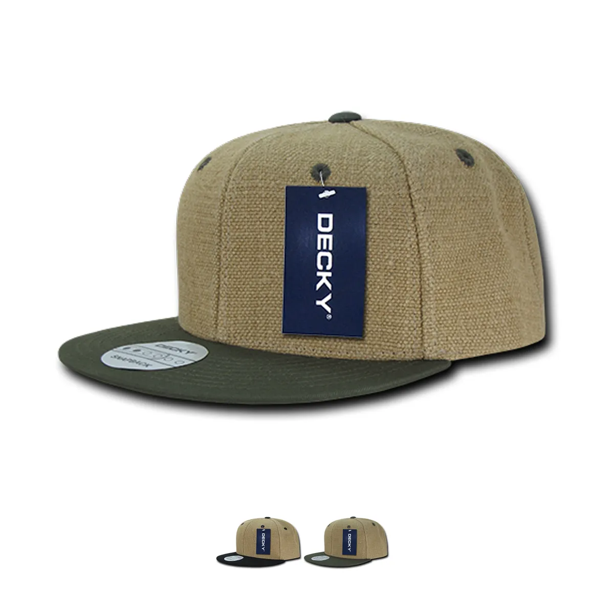 Decky 1099 Heavy Jute Flat Bill Snapback Hat