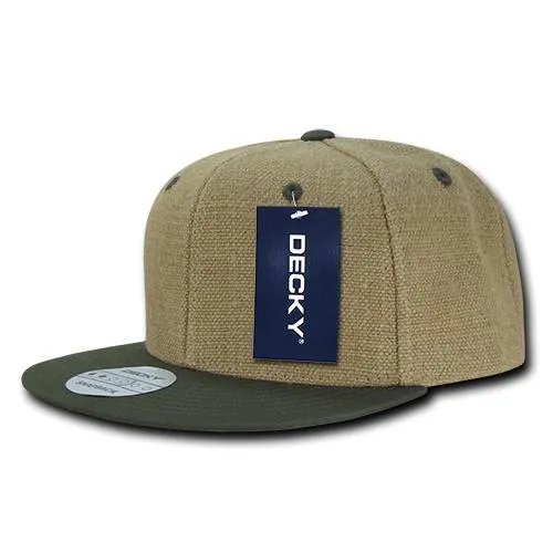 Decky 1099 Heavy Jute Flat Bill Snapback Hat