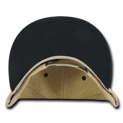 Decky 1099 Heavy Jute Flat Bill Snapback Hat