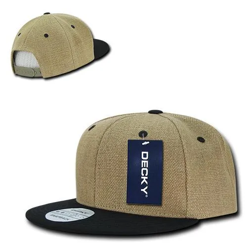 Decky 1099 Heavy Jute Flat Bill Snapback Hat