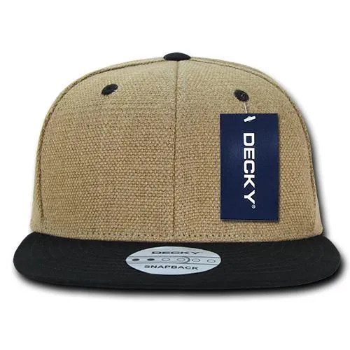 Decky 1099 Heavy Jute Flat Bill Snapback Hat