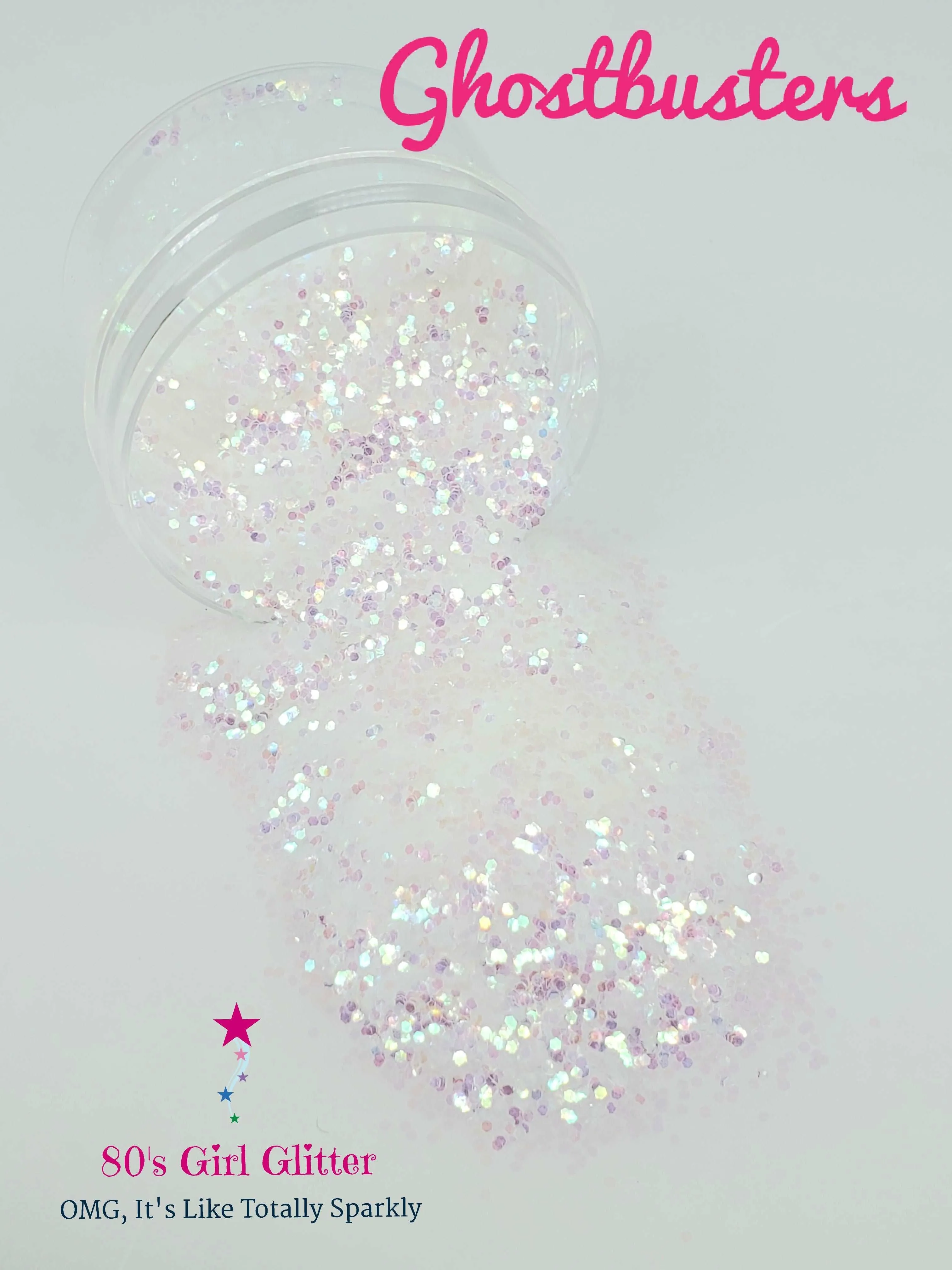 Ghostbusters - Glitter - White Glitter - Fine Glitter - White Opalescent Iridescent Glitter