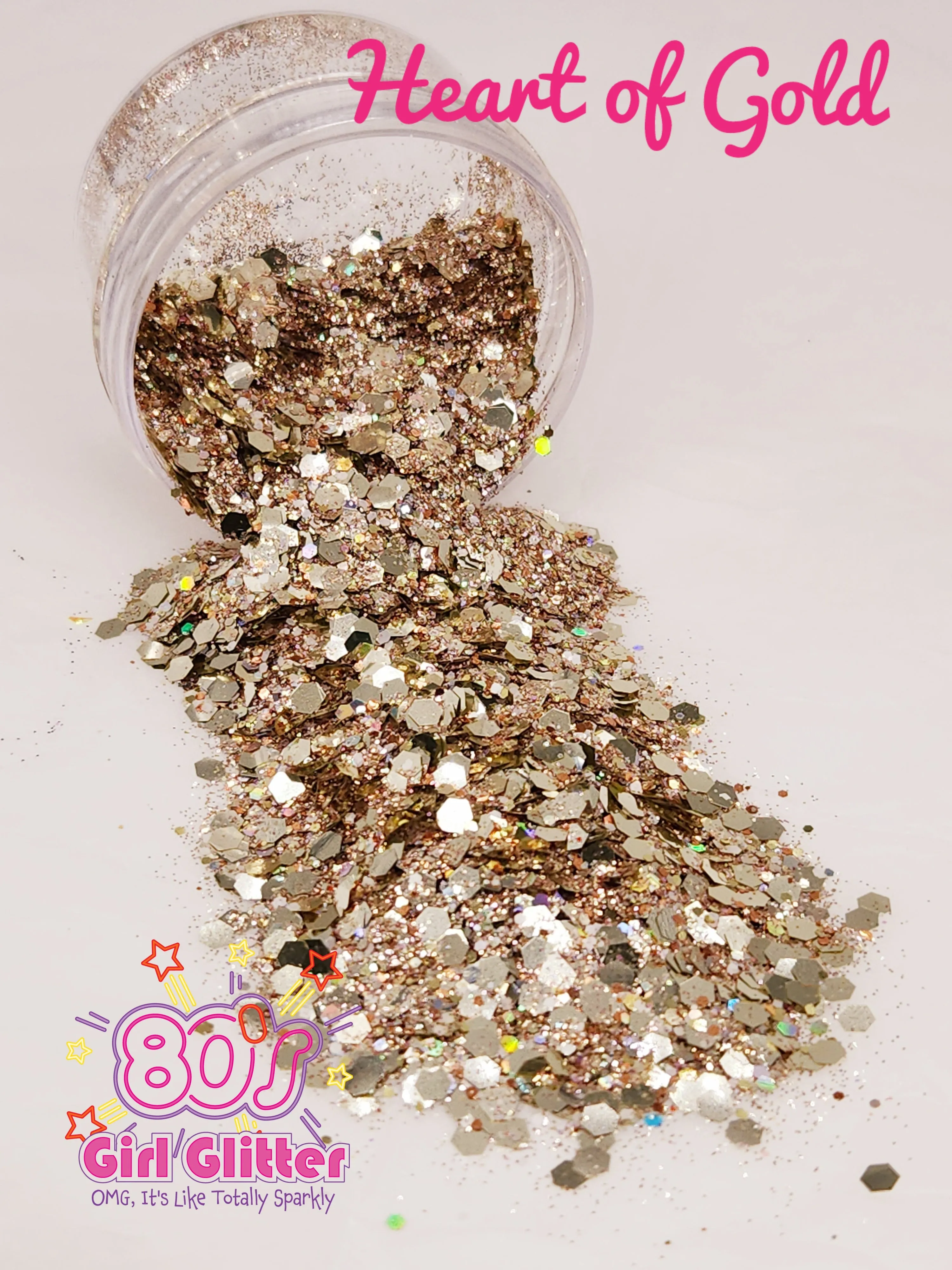 Heart of Gold - Glitter - Gold Glitter - Glitter for Tumblers - Glitter for Nails - Glitter for Slime