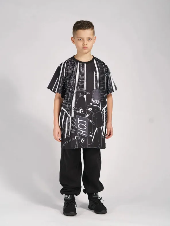 Hoj AW22 Oversized Boys Mono Print T-Shirt