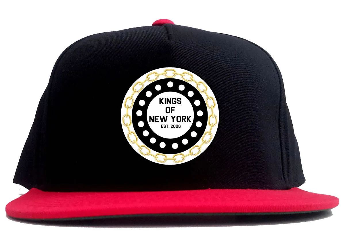 Kings Of NY Chain Logo 2 Tone Snapback Hat