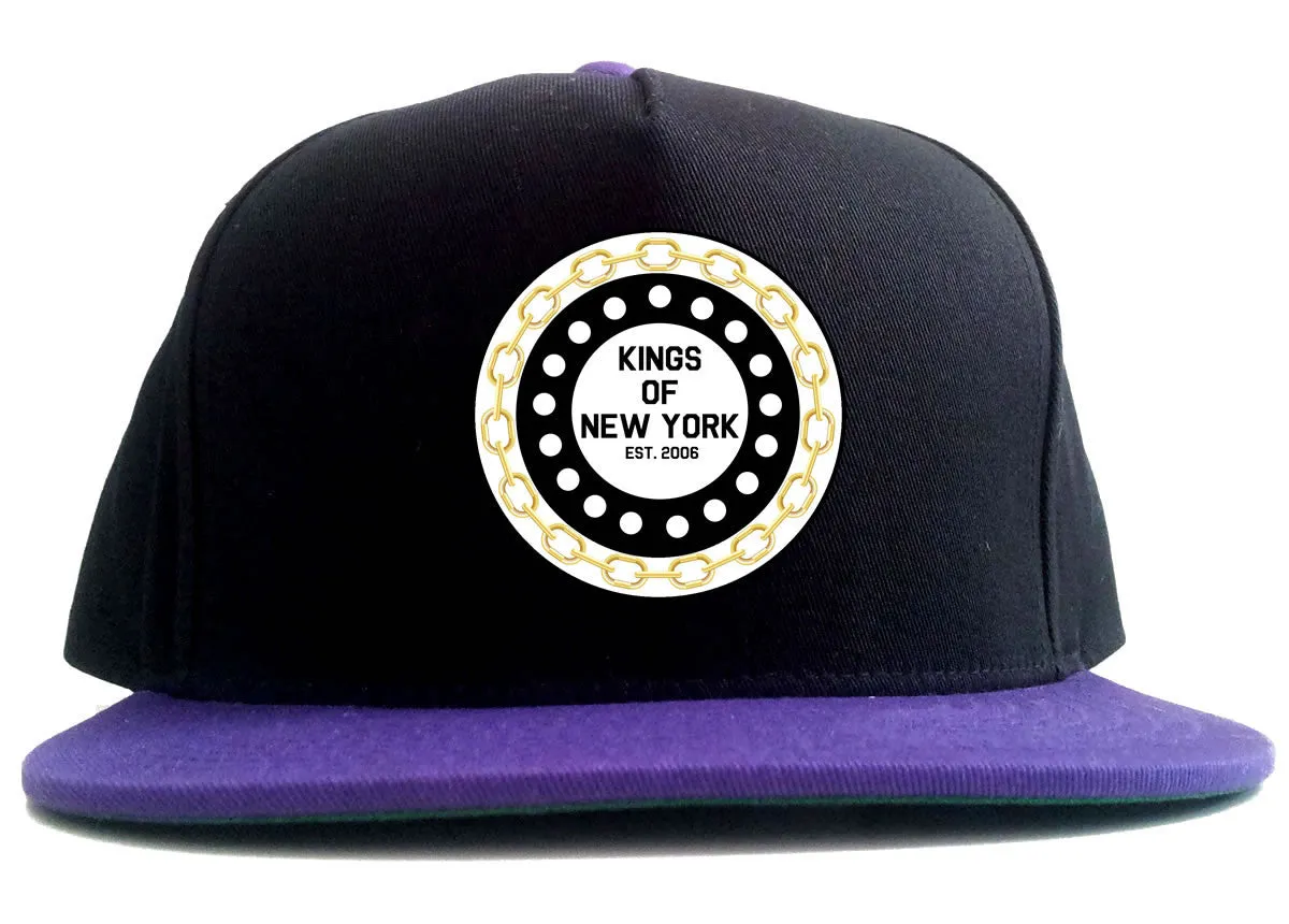 Kings Of NY Chain Logo 2 Tone Snapback Hat