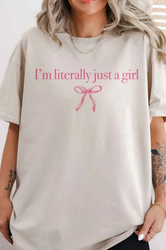 Literally Just A Girl Oversized Graphic Tee